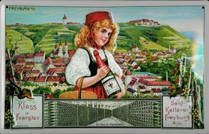 Blechschild Sektkellerei Freyburg Rotkäppchen Sekt Kneipenschild retro Schild