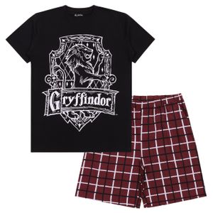Schwarz-dunkelrotes Herrenpyjama/Schlafanzug Gryffindor HARRY POTTER L