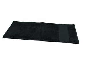 Fitness Handtuch Baumwolle 30x150 cm schwarz | Sporthandtuch
