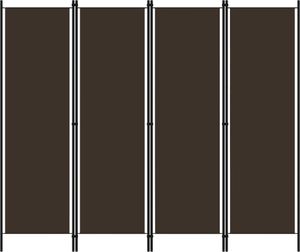 Maison Exclusive 4dílný paraván hnědý 200 x 180 cm