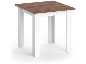 Livinity® Karlos jedálenský stôl, 80 x 80 cm, orech/biela