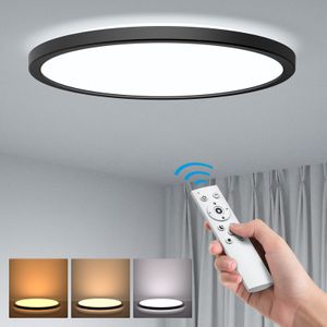 24W LED stropní svítidlo do obývacího pokoje Stmívatelné stropní světlo s dálkovým ovládáním Ø 30 cm Teplota barev plynule nastavitelná 3000-6500K