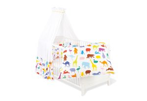 Textile Ausstattung für Kinderbetten 'Happy Zoo', 4-tlg.