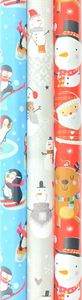 Noël 3 Geschenkpapier – Weihnachtspapier für Kinder – 3 Meter x 70 cm – 3 Rollen
