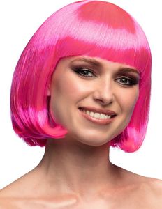 Pagenschnitt pink - Kostüm Perücke für Fasching