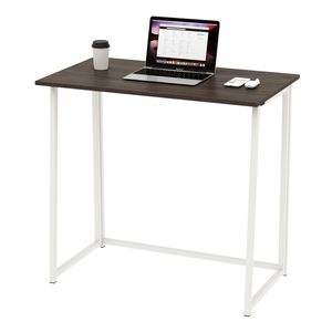 Dripex Faltbar Tisch Schreibtisch Computertisch für Homeoffice Arbeitszimmer Klappbar PC Tisch (Dunkel Oak)