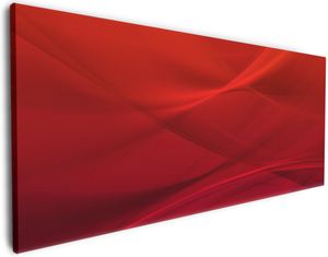 Wallario Premium Leinwandbild Abstrakte rotes Muster - roter Stoff in Größe 60 x 150 cm