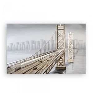Casablanca 3D Ölbild Bridge mit Aluminium 150x100 (BxHxT) 100 x 150 x  cm