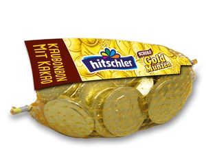 Hitschler Gold Münzen mit Schokoladengeschmack Kaubonbon 130g
