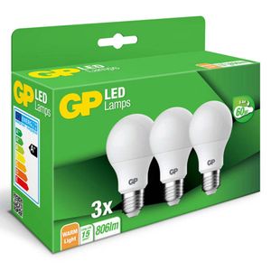 1x3 GP Lighting LED Classic E27 9,4W (60W Ersatz)      GP 087687