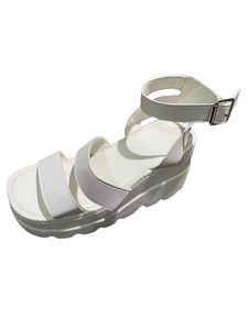 Damen Plateausandalen Mode Schnalle Schuhe Offene Zehen Atmungsaktive Schuhe,Farbe:Weiß,Größe:39
