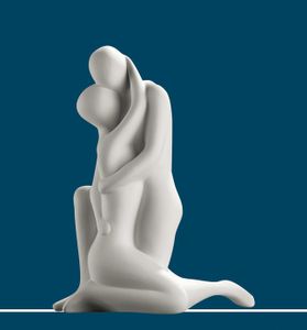GILDE Francis, figúrka, pár, "Ty a ja", keramika, krémová, , v. 31 cm 30381