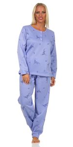 Damen PyjamaThermo lang zweiteiliger Schlafanzug,  Flutter M