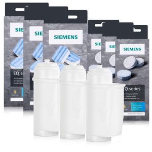 3x Siemens EQ.series Pflegeset - Entkalker, Reiniger & Wasserfilter Brita Inten