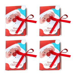 4 Teile / satz Exquisite Geschenktüte Weit verbreitete Papierverpackungen mit weihnachtlichen Süßigkeiten für Zuhause-C