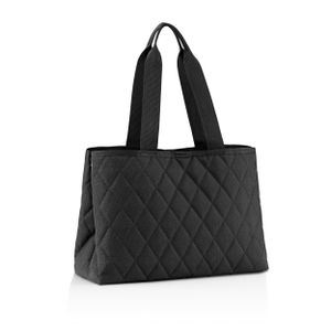 reisenthel classic shopper L, taška přes rameno, nákupní taška, taška přes rameno, kabelka, Rhombus Black, 12 L, DK7059