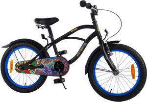 TPFSports Batman Kinderfahrrad - Jungen - 18 Zoll - Rücktritt + Handbremse - Schwarz