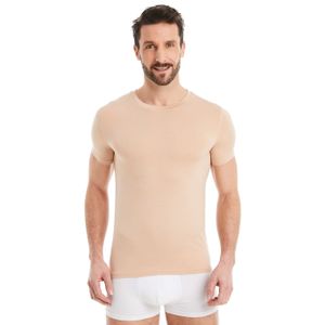 FINN Design Herren Unterhemd Kurzarm mit Rundhals, Nude / XL