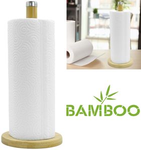 Bambus Küchenrollenhalter Papier Rollenhalter Ständer Küchenrolle Küchentuch