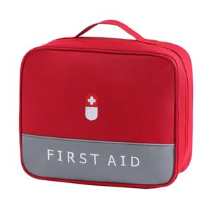 Erste Hilfe Tasche Leer Medikamententasche Reise Erste Hilfe Tasche Notfalltasche für Auto, Camping, Wandern, Outdoor  (Rot)