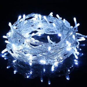 10M 100 LED Lichterkette Kaltweiß 8 Lichtmodi Party Garten Innen Außen Deko Weihnachtsbeleuchtung
