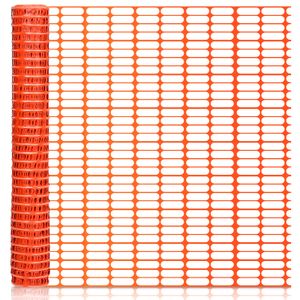 SWANEW Schutznetz aus Kunststoff 1m x 50m, Orange, Absperrzaun Bauzaun Warnnetz Auffangnetz Fangnetz Wildzaun Fangzaun Warnzaun