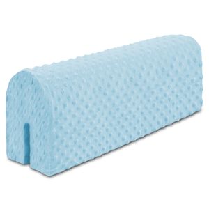Bettkantenschutz für Kinderbetten 90 cm - Schutz für Bettrahmen Kantenschutz Kinder Babybett Blau Minky