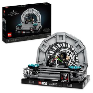 LEGO 75352 Star Wars Thronsaal des Imperators – Diorama, Rückkehr der Jedi-Ritter 40. Jubiläums Set, Sammlerstück Geschenk für Erwachsene mit Luke Skywalker und Darth Vader Minifiguren