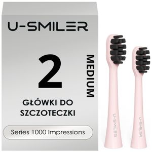 2 Ersatzköpfe Für Die Sonic-Zahnbürste U-Smiler Mittel Regulär