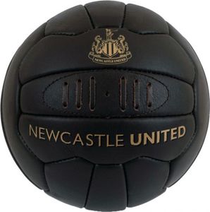 Newcastle United FC - "Heritage" kožená futbalová lopta Retro BS4589 (5) (čierna/zlatá)