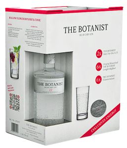 The Botanist Gin | Set 2 Flaschen á 0,7 l. + 6 Gläser+ 6 Untersetzer