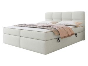 MIRJAN24 Boxspringbett Figaro, Ehebett mit zwei Bettkästen, Doppelbett mit Topper, Härtegrad H3 (Farbe: Curio 02, Größe: 160x200 cm)