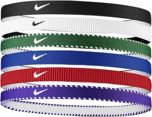 Nike - Pružná čelenka do vlasov(Balenie 6 kusov) CS2447 (Jedna veľkosť) (Kráľovská modrá/červená)