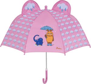 Playshoes - Regenschirm 3D für Kinder - Maus & Elefant - Rosa, Onesize