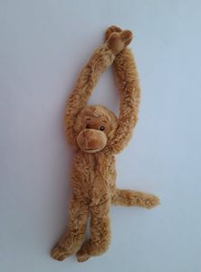 Plüschtier Affe 44 cm, braun Hängeaffe Affen Hängeaffen Kuscheltiere Stofftiere Klettband