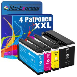 Tito-Express 4er Set ersetzt HP 963 XL 963XL für HP Officejet Pro 9010 9012 9020 9014 9022 9025 9019 9016 9015 9018