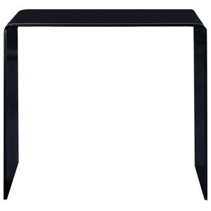 vidaXL Stolik kawowy czarny 50x50x45 cm szkło hartowane