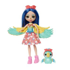 MATTEL HHB89 Enchantimals Prita Parakeet & Flutter Puppe