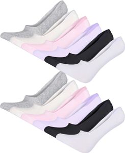 12 párov dámskych ponožiek Ballerina Invisible Sneaker Sport Socks so silikónovým protišmykovým povrchom, 12 párov, Mix/35-38