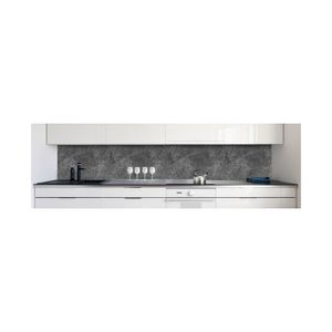 Küchenrückwand Schieferstruktur Anthrazit Premium Hart-PVC 0,4 mm selbstklebend - Direkt auf die Fliesen, Größe:60 x 51 cm