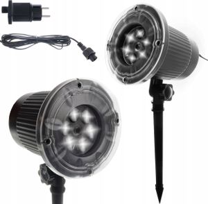 ISO 9579 LED projektor pro vánoční sněhové vločky, černý 14100