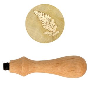 Holzstiel für Wachssiegel + Farnstempel