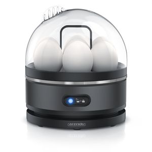 Arendo Eierkocher 7-fach, 400 Watt, Edelstahl, für 7 Eier, 3 Härtegrade wählbar, Warmhaltefunktion, Signalton, cool grey