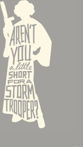 Wandbild - Star Wars Silhouette Quotes Leia - Größe 50 x 70 cm