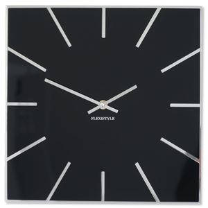 Velké nástěnné hodiny EXACT 30 cm černé do obývacího pokoje