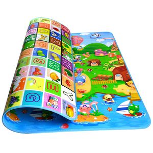 Spielmatte,200 × 180 cm Faltbare gro?e Anti-Rutsch Krabbelmatte, Doppelseiten Spielbar Baby Kleinkind Crawl Mat, als Krabbeldecke