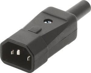 BACHMANN Kaltgerätestecker IEC320 C14 10A/250VAC, Schraubanschluß, schwarz