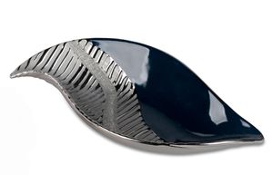Formano Schale Saphir-Silber 36 cm Keramik dunkelblau Dekoration