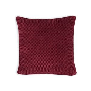 Kissenbezug 80x80 cm rot Kissenhülle 3D Waben Kissen Chenille Webstruktur