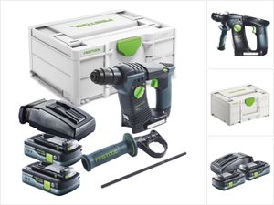 Festool BHC 18-Basic Akku Bohrhammer 18 V 1,8 J SDS Plus Brushless + 2x Akku 4,0 Ah + Ladegerät + Systainer